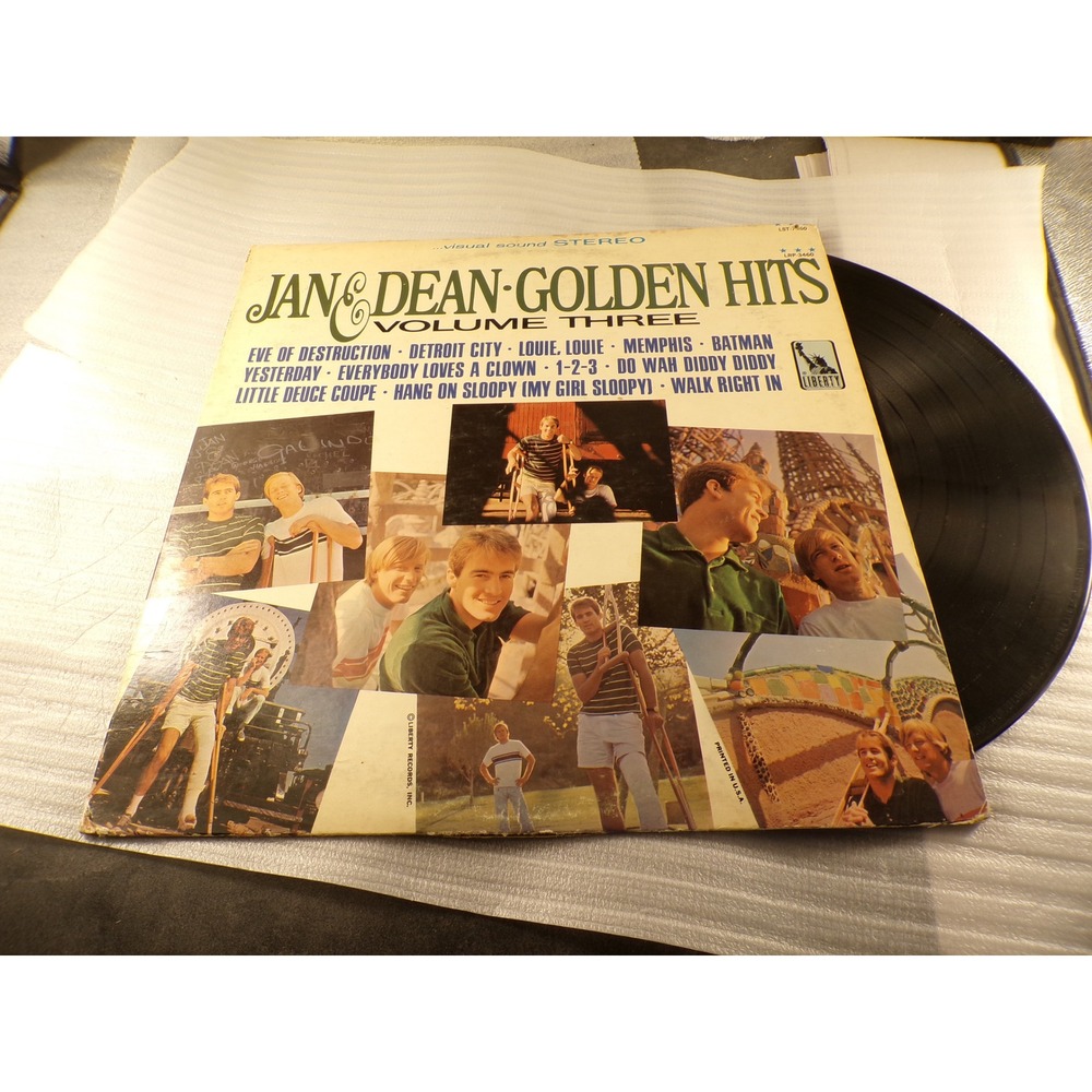 Jan and Dean Golden Hits Volume Three Vinyl LP Liberty LST-7460 Surf Rock 1966